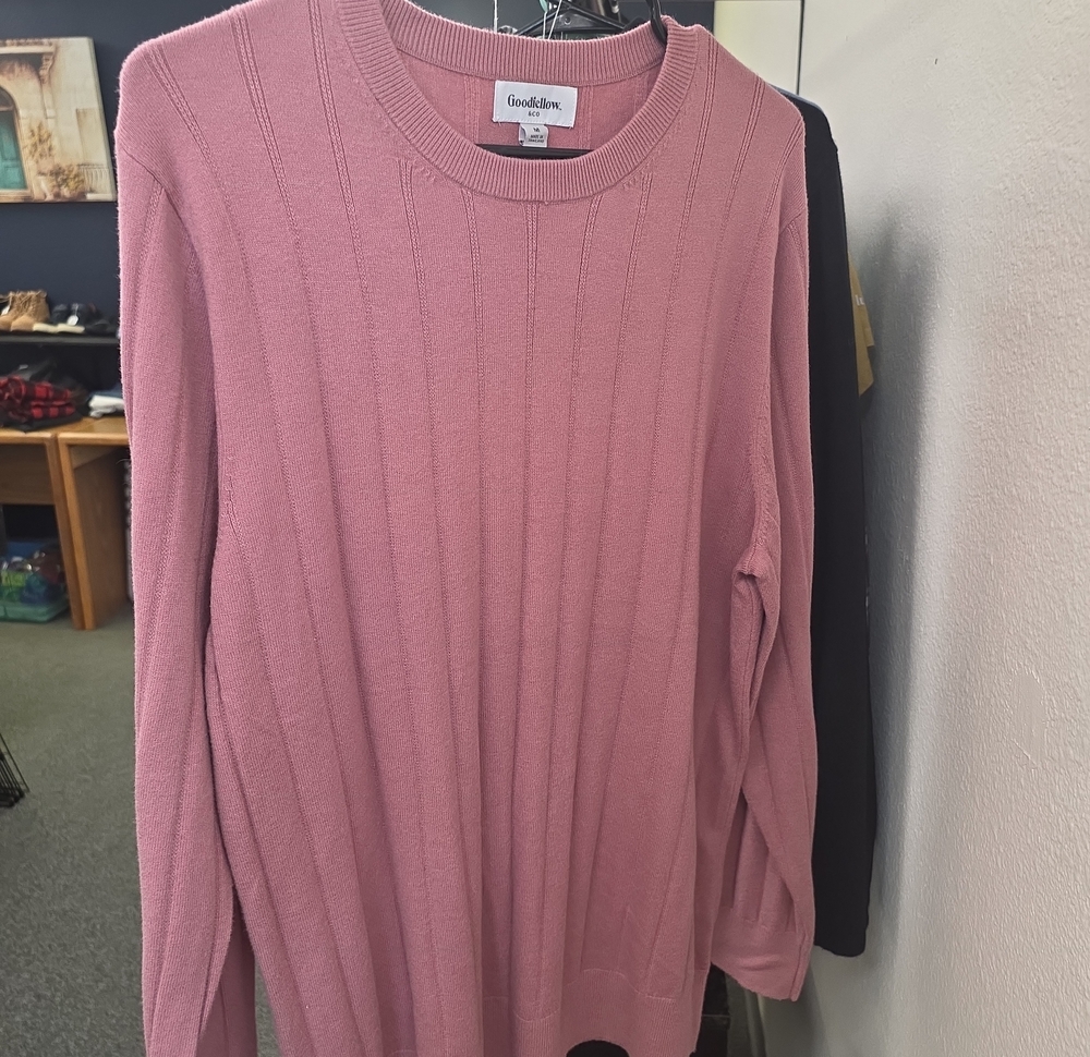 Goodfellow & Co Dusty Rose Ribbed Crewneck Sweater